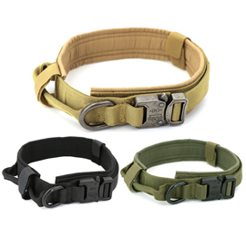 Adjustable Military Pets Dog Collars Leash Control Handle Training Pet Dog Collar,1.5" Width