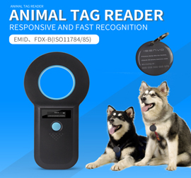 Animal Pet Bluetooth 2.4G RFID EMID Microchip Reader Scanner 134.2Khz/125Khz FDX-B ISO11784/85